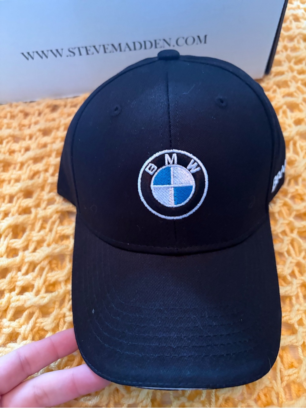 BMW Black Cap with White and Blue Roundel